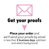 we will send your proofs by email in less than 2 business days