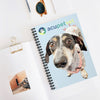 Custom dog art printed on sprial notebook