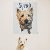 Custom dog pop art printed on poster. Turn your photos into art.