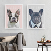 custom pop art poster of two Frenchie dogs